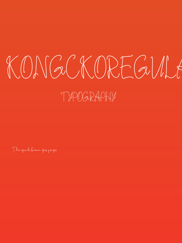 KongckoRegular Poster
