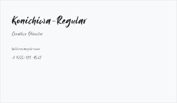Konichiwa-Regular Business Card