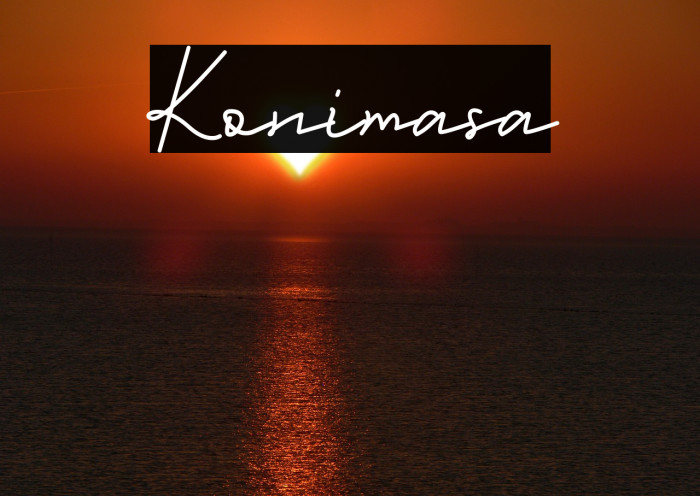 Konimasa Font examples