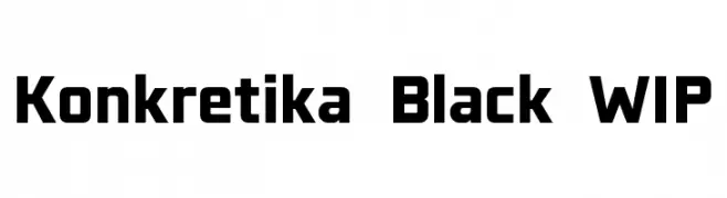 Konkretika Black WIP  les polices de caractères gratuit tlcharger