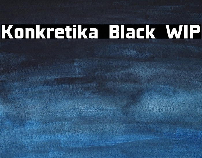 Konkretika Black WIP Caratteri examples