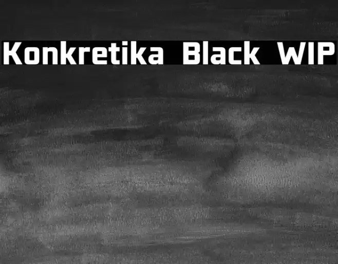 Konkretika Black WIP Caratteri examples