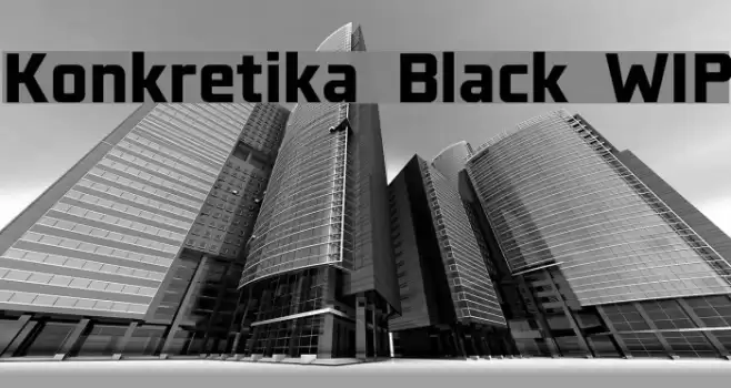 Konkretika Black WIP Font examples