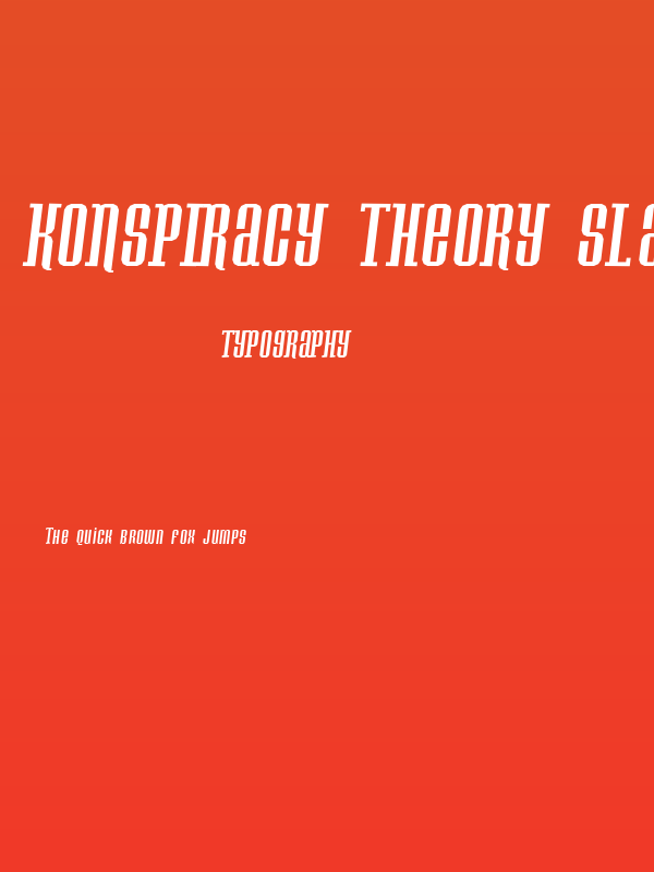 Konspiracy Theory slant Poster