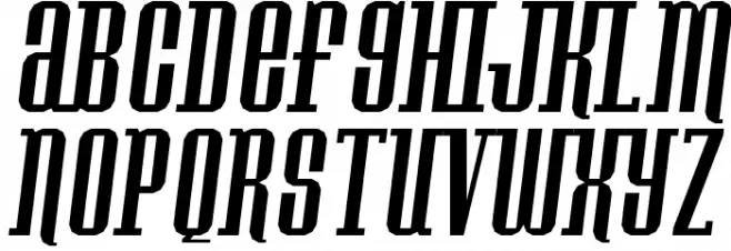 Konspiracy Theory slant Font Litere mari