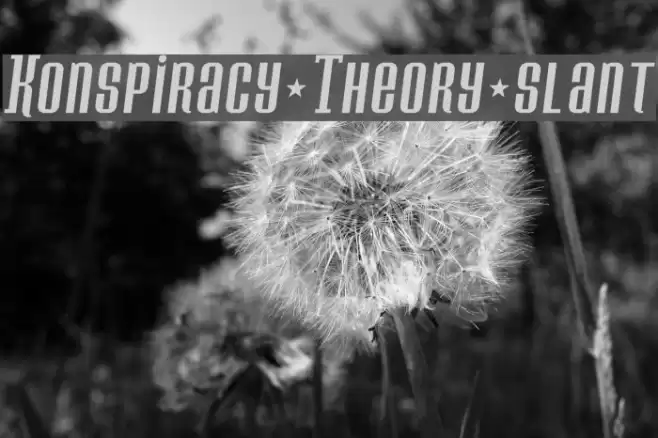 Konspiracy Theory slant Fonte examples
