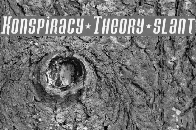 Konspiracy Theory slant Fonte examples