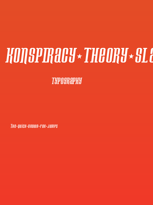 Konspiracy Theory slant Poster