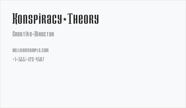 Konspiracy Theory Business Card