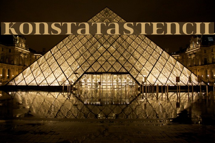 Konstata-Stencil Font examples