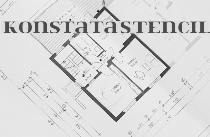 Konstata-Stencil Font examples
