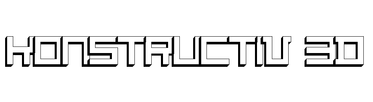 Konstructiv 3D Font