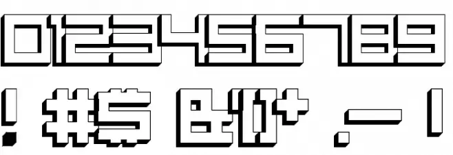 Konstructiv 3D Font OTHER CHARS