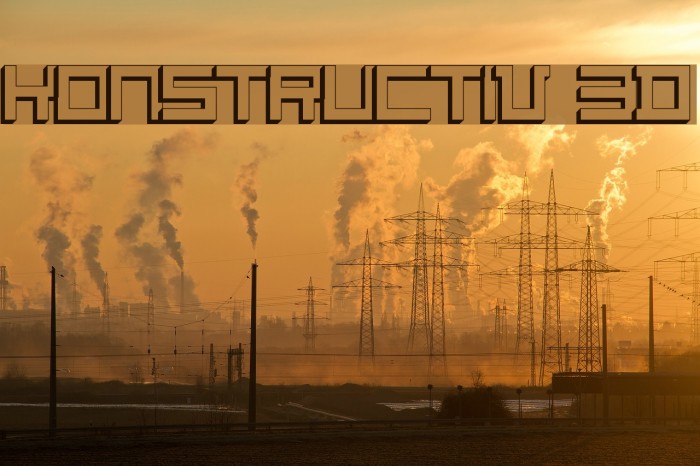 Konstructiv 3D Font examples