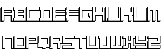 Konstructiv 3D Font LOWERCASE