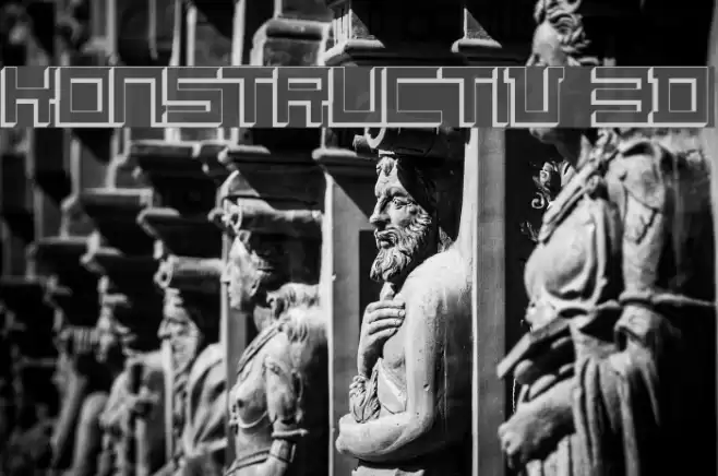 Konstructiv 3D Font examples