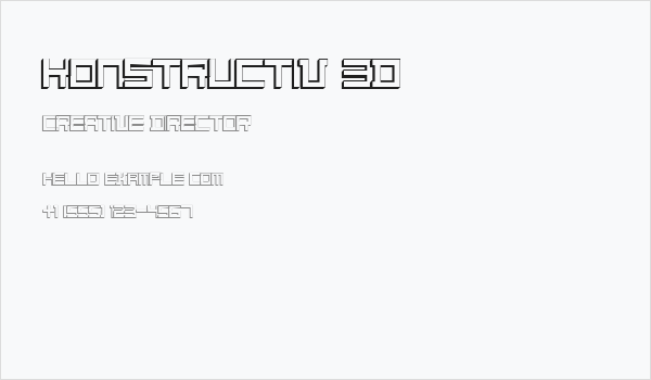 Konstructiv 3D Business Card