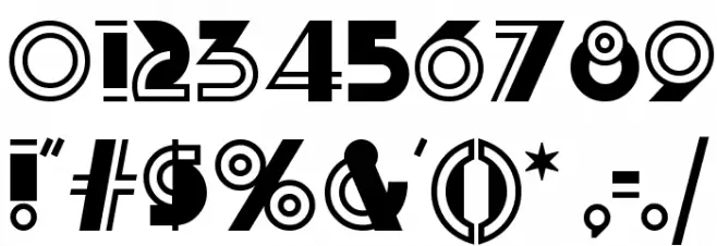 Konstrukto-Deco Font OTHER CHARS