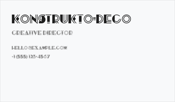 Konstrukto-Deco Business Card