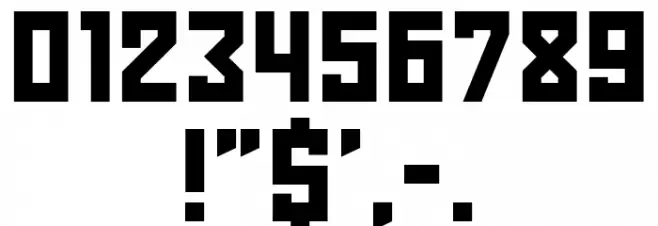 Konstruktor Font OTHER CHARS