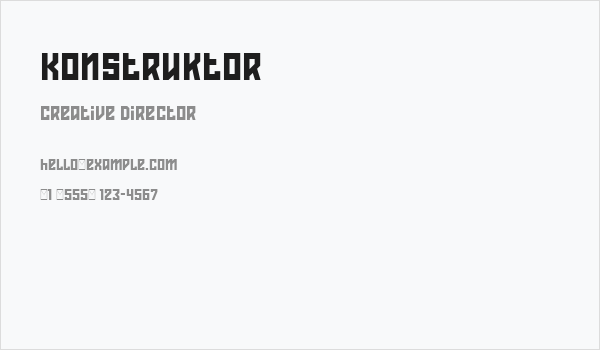 Konstruktor Business Card