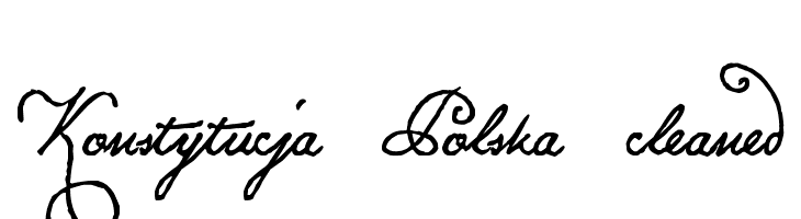Konstytucja Polska cleaned Font