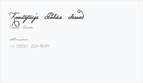 Konstytucja Polska cleaned Business Card