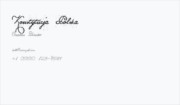 Konstytucja Polska Business Card