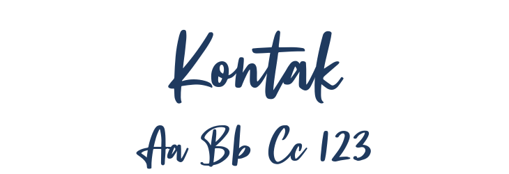 Kontak Font Preview