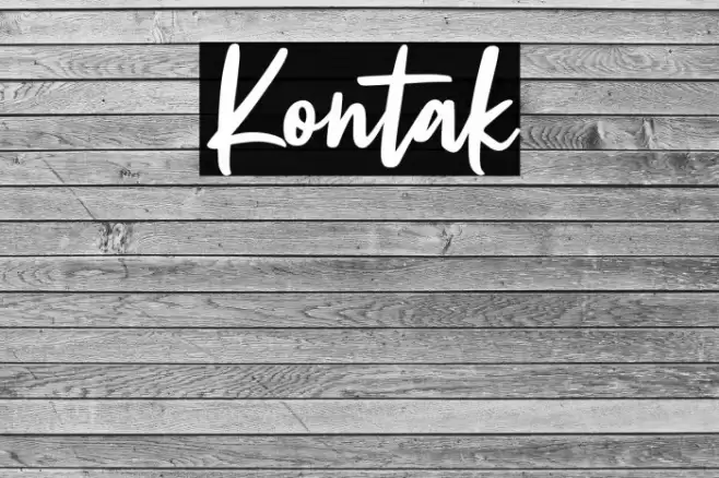 Kontak 字体 examples