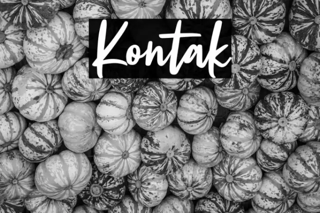 Kontak 字体 examples