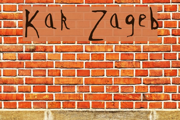 Kontakt Zagreb Шрифта examples.