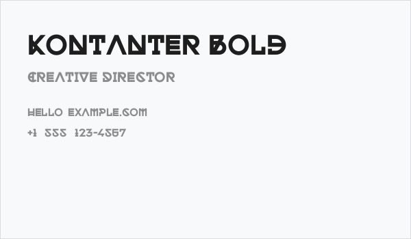 Kontanter Bold Business Card