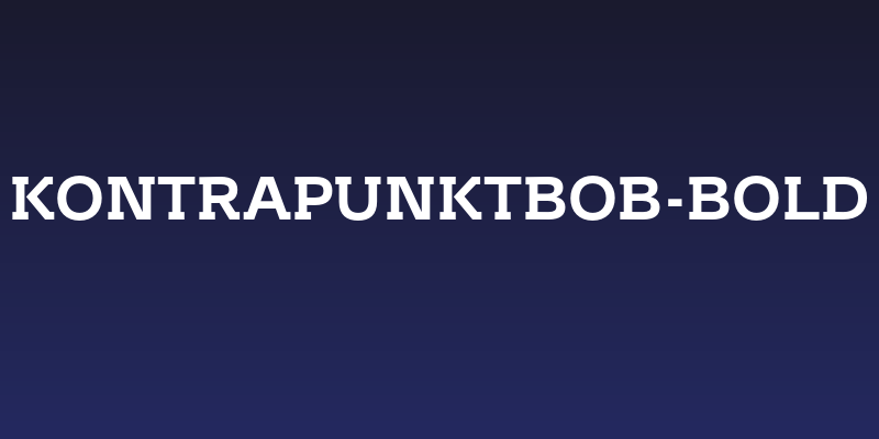 KontrapunktBob-Bold Social Header