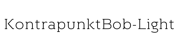 KontrapunktBob-Light  Frei Schriftart Herunterladen