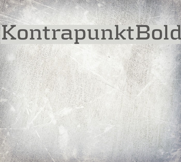 KontrapunktBold Font examples