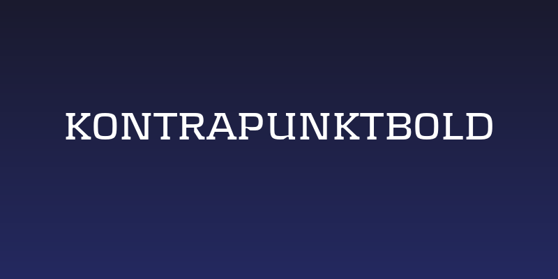KontrapunktBold Social Header