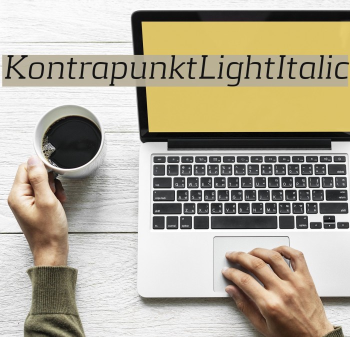 KontrapunktLightItalic Font examples