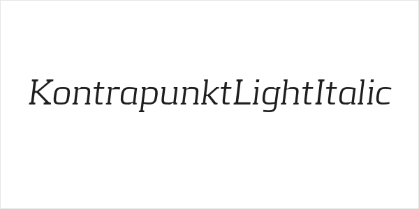 KontrapunktLightItalic Logo
