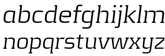 KontrapunktLightItalic Font LOWERCASE