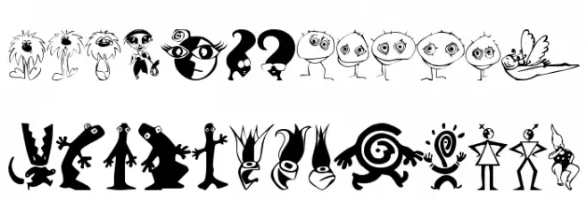 Kooksters फ़ॉन्ट लोअरकेस