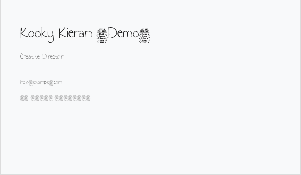 Kooky Kieran [Demo] Business Card