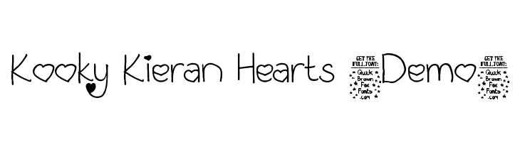 Kooky Kieran Hearts [Demo]  Free Fonts Download