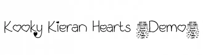 Kooky Kieran Hearts [Demo]  フリーフォントのダウンロード