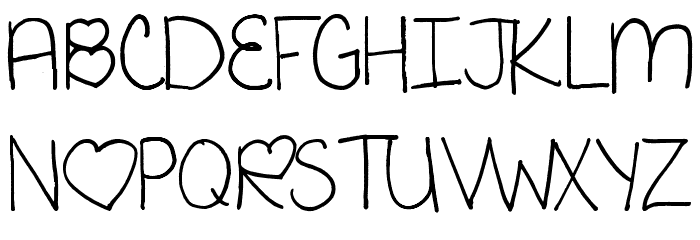 Kooky Kieran Hearts [Demo] Schriftart Groß