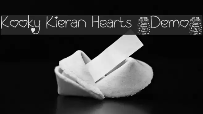 Kooky Kieran Hearts [Demo] Font examples