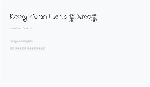 Kooky Kieran Hearts [Demo] Business Card