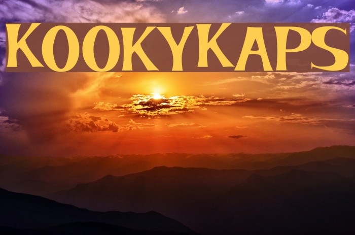 KookyKaps Fonte examples