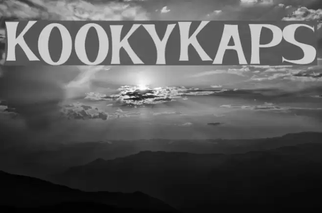 KookyKaps Font examples