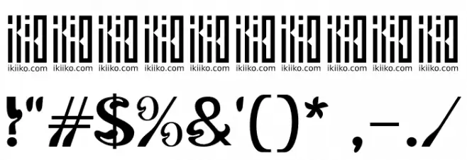 Kooltura ikiiko.com Font OTHER CHARS